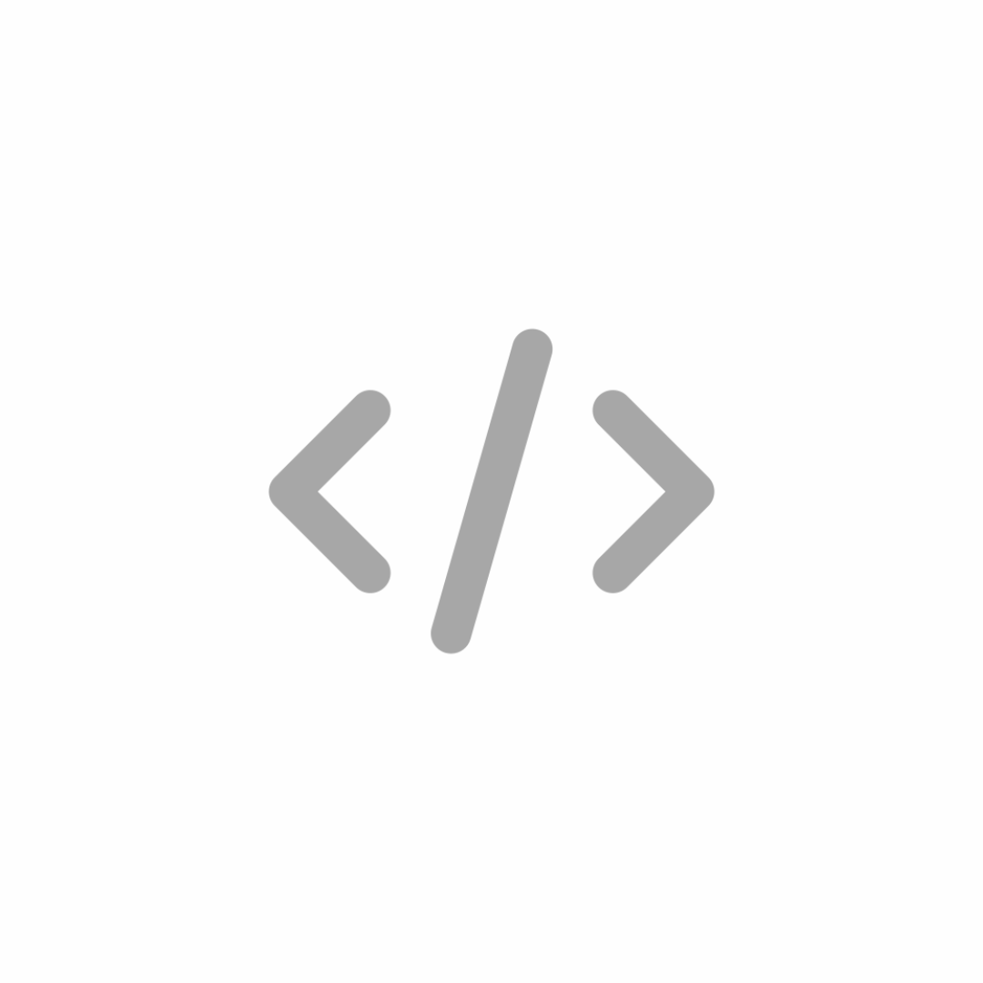 Icon of a two curly brackets to represent code